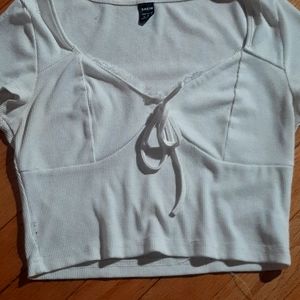 White crop top